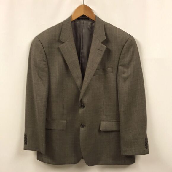 LAUREN RALPH LAUREN 100% Wool Blazer Mens Size 40S Brown Fully Lined Suit Jacket - Picture 1 of 12